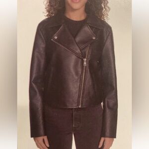 Levi’s Woman’s XL Black Faux Leather Moto Jacket NWT
